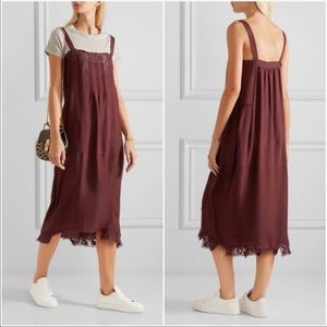 the GREAT Burgundy 100% silk Dress